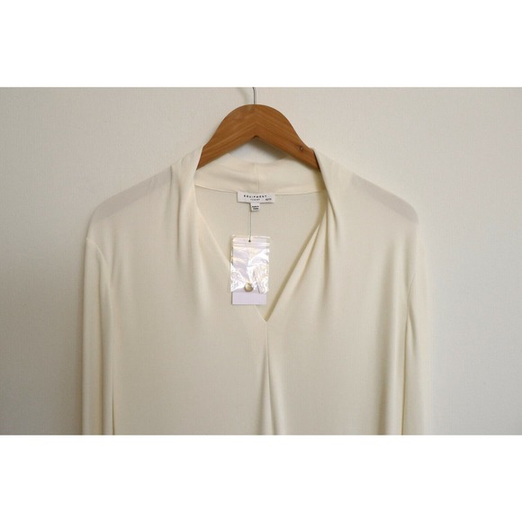EQUIPMENT Joslin Tunic Top Blouse V-Neck Ivory Shopbop Net-A-Porter XS NWT $245 - Picture 4 of 8